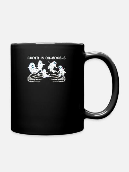Halloween Boob Ghosts In Dis-Boo-B - Full Colour Mug - black