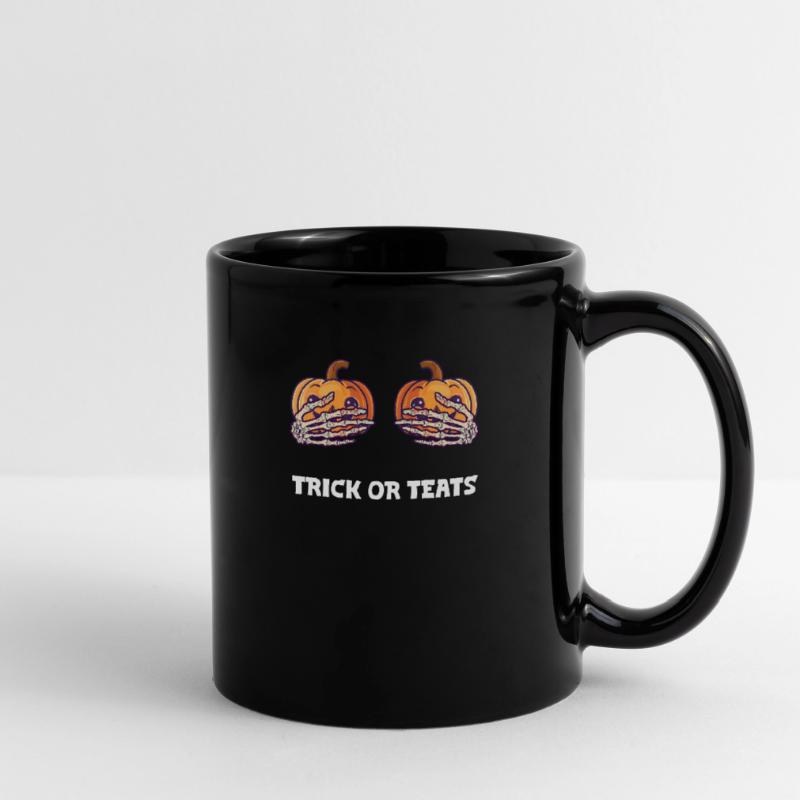 Halloween Brusttrick oder Zitzen Tasse einfarbig