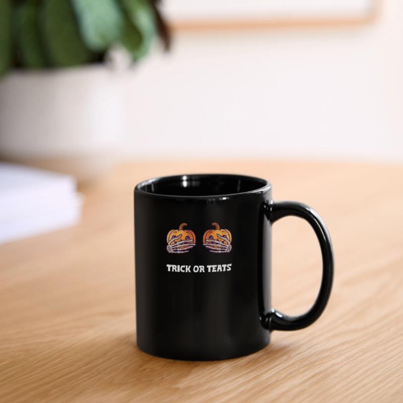 Halloween Brusttrick oder Zitzen Tasse einfarbig