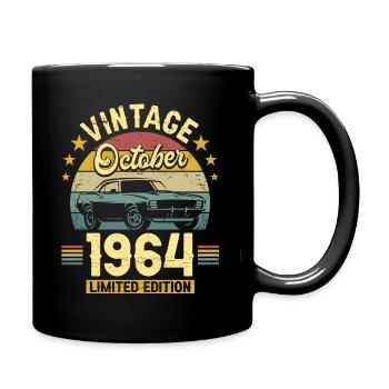 Oktober 1964 Auto zum 60-jährigen Jubiläum - Tasse einfarbig - Schwarz - Rechts