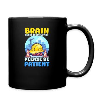 Depressionsbewusstseinsgehirn im Aufbau - Tasse einfarbig - Schwarz - Rechts