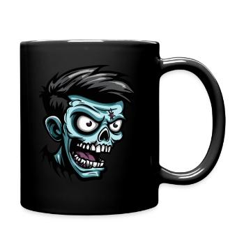 Zombie Halloween Gruselig - Tasse einfarbig - Schwarz - Rechts