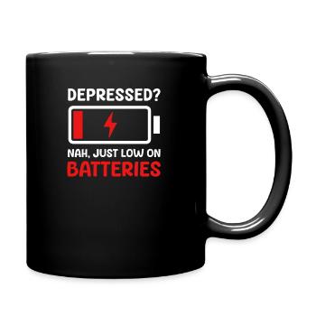 La prise de conscience de la dépression est à court de piles - Mug uni - noir - Droite