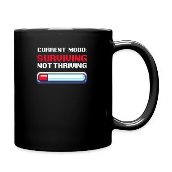 Depression Awareness Surviving, Not Thriving - Full Colour Mug - black - Right