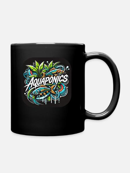 Aquaponic Grafiti - Tasse einfarbig - Schwarz