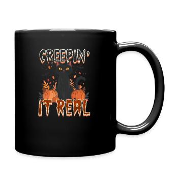 Le chat d’Halloween Creepin' It Real - Mug uni - noir - Droite