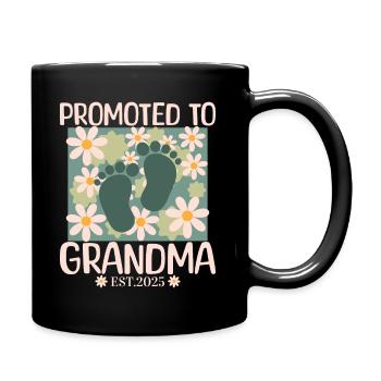 Promue Grand-mère 2025 Bientôt Mamie - Mug uni - noir - Droite