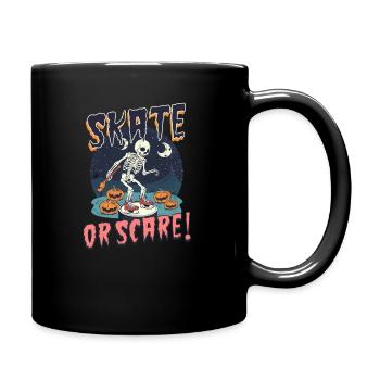 Halloween Ice Hockey Skate Or Scare! - Full Colour Mug - black - Right