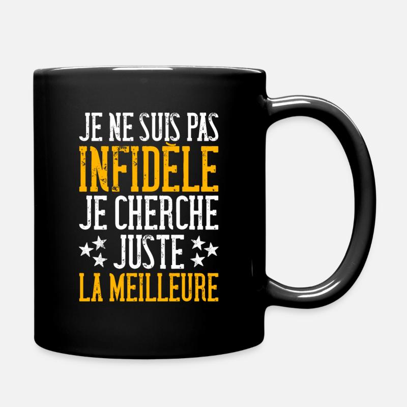 Humour Infidèle Jalousie Couple - Mug uni - noir