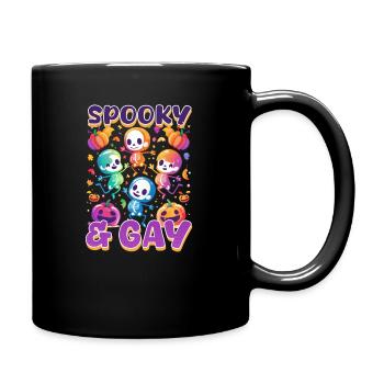 Schwul Halloween Gruselig Und Schwul - Tasse einfarbig - Schwarz - Rechts
