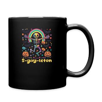 Schwul Halloween S-Gay-Leton - Tasse einfarbig - Schwarz - Rechts