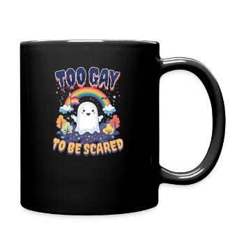 Schwules Halloween Zu schwul, um Angst zu haben - Tasse einfarbig - Schwarz - Rechts