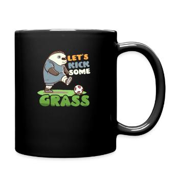 Soccer Player Kick Some Grass - Full Colour Mug - black - Right