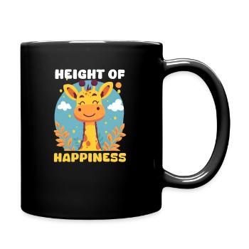 Giraffe Height Of Happiness - Full Colour Mug - black - Right