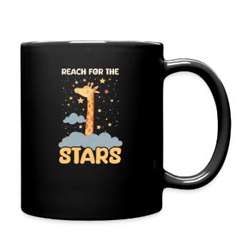 Girafe Atteindre les étoiles - Mug uni - noir - Droite