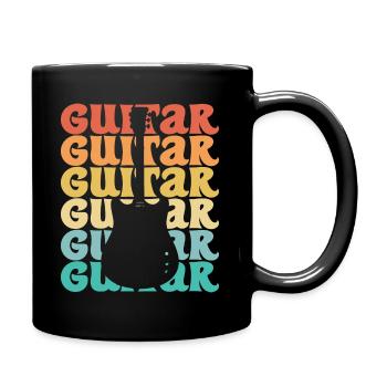 Guitare Vintage Musicien Guitariste - Mug uni - noir - Droite