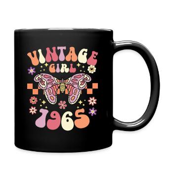 Retro Frauen 60 Jahre Jubiläum 1965 - Tasse einfarbig - Schwarz - Rechts