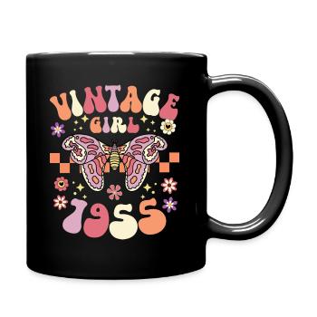 Retro Woman 70 Years Anniversary 1955 - Full Colour Mug - black - Right