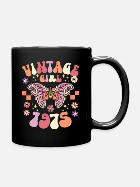 Retro Femme 50 Ans Anniversaire 1975 - Mug uni - noir