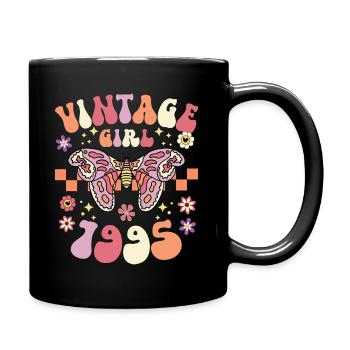 Retro Frau 30 Jahre Jubiläum 1995 - Tasse einfarbig - Schwarz - Rechts