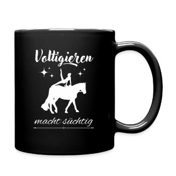 Voltigieren macht süchtig - Tasse einfarbig - Schwarz - Rechts