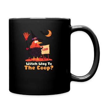Halloween Chicken Witch Way To The Coop? - Full Colour Mug - black - Right