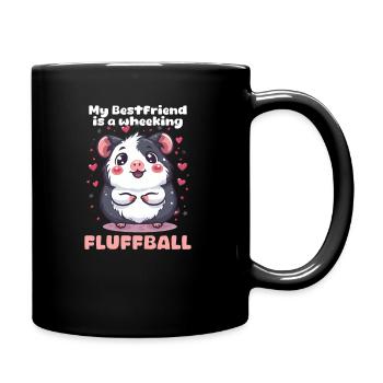 Meerschweinchen Mein Bester Freund Ist Ein Keuchender Flauschball - Tasse einfarbig - Schwarz - Rechts