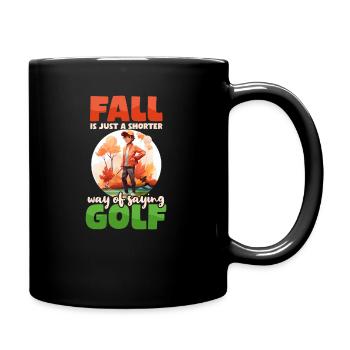 Thanksgiving Golf Fall Shorter Way Golf - Full Colour Mug - black - Right