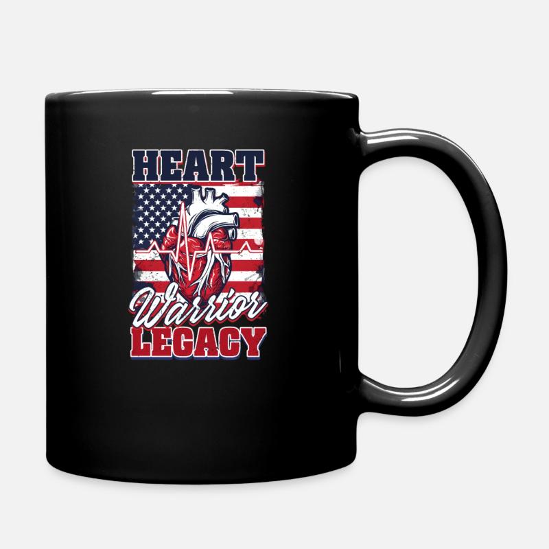 CHD Awareness Heart Warrior Vermächtnis - Tasse einfarbig - Schwarz