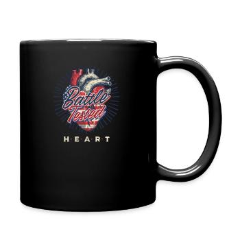 CHD Awareness Battle-Tested Heart - Full Colour Mug - black - Right