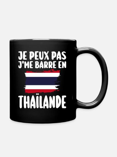 J'Me Barre En Thaïlande Voyage Cadeau - Mug uni - noir