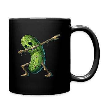 Concombre zombie pour Halloween - Mug uni - noir - Droite