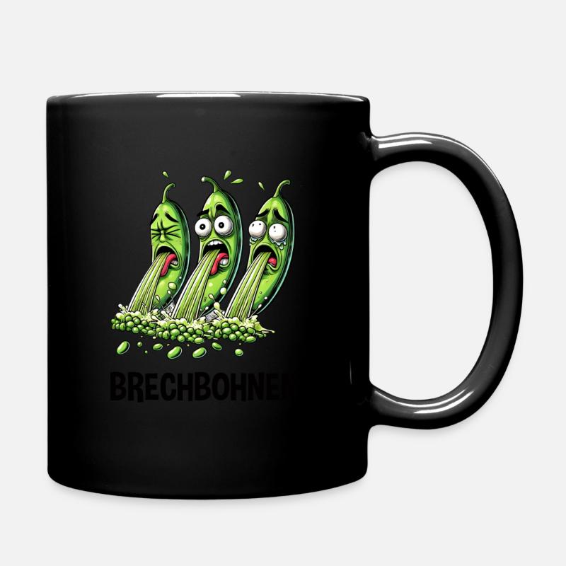 Brechbohnen Gärtner Lustig Garten Bohnen - Tasse einfarbig - Schwarz