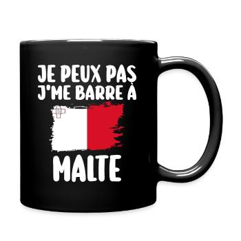 J'Me Barre à Malte Voyage Cadeau - Mug uni - noir - Droite