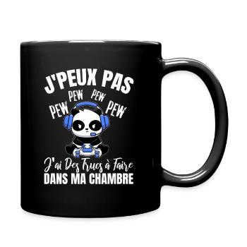 Humour Chambre Jeu Vidéo Panda - Mug uni - noir - Droite