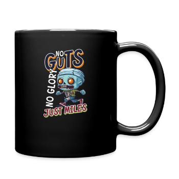 Coureur d’Halloween Pas de courage, pas de gloire, juste des kilomètres - Mug uni - noir - Droite