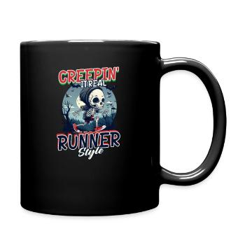 Halloween Runner im Runner Stil - Tasse einfarbig - Schwarz - Rechts