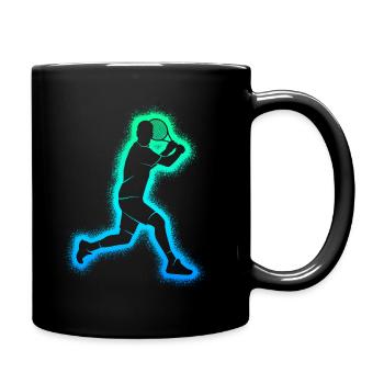 Tennisspieler Kinder Tennis Spieler Jungen - Tasse einfarbig - Schwarz - Rechts