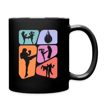 Muay Thai Kickboxer Arts Martiaux Kickboxing Filles - Mug uni - noir - Droite