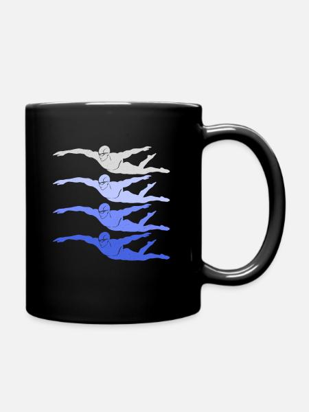 Schwimmen Schwimmsport Schwimm Schwimmer Jungen - Tasse einfarbig - Schwarz