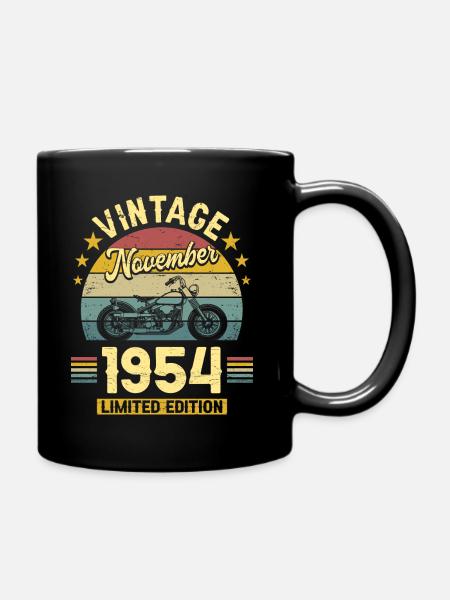 Motard 70 Ans 1954 Novembre Anniversaire - Mug uni - noir