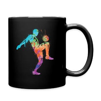 Joueurs de football Tours de football Joueurs de football Enfants - Mug uni - noir - Droite