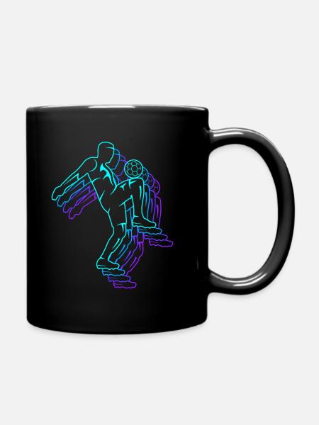 Fußball Fußballer Retro Fußballspieler Jungen - Tasse einfarbig - Schwarz