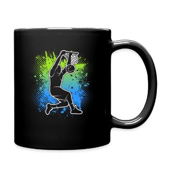 Basketball Jungen Kinder Basketballer Herren - Tasse einfarbig - Schwarz - Rechts