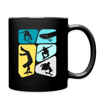 Skateboarder Skating Skater Skateboard Boys - Full Colour Mug - black - Right
