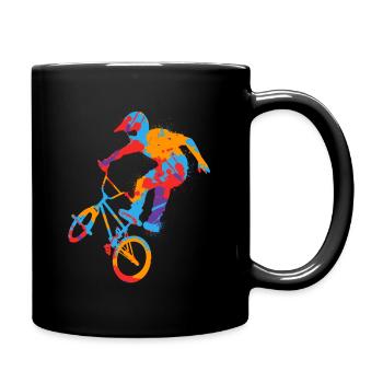 BMX Cascades colorées Vélo Astuces Vélo BMX Enfants - Mug uni - noir - Droite