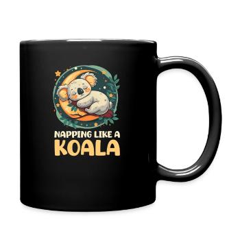 Koala faisant la sieste comme un koala - Mug uni - noir - Droite