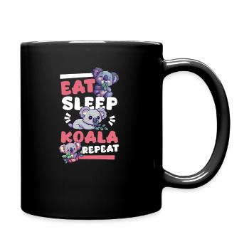Koala Eat, Sleep, Koala Repeat - Full Colour Mug - black - Right