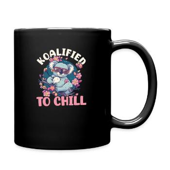 Koala Koalified To Chill - Full Colour Mug - black - Right