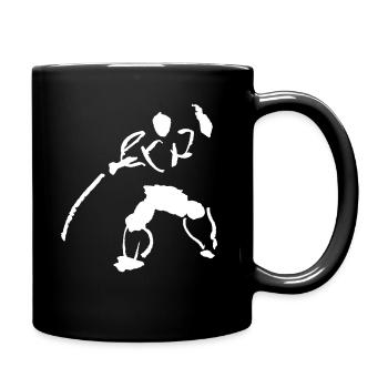 Fechter - Tasse einfarbig - Schwarz - Rechts